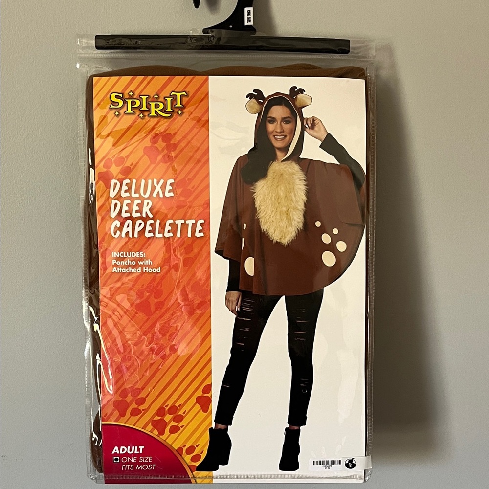 Deer Halloween costume capelette poncho from spirit Halloween